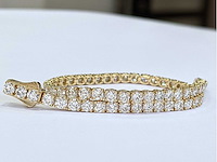 14 karaat geelgouden armband met 6,74 crt. diamant - afbeelding 1 van  10