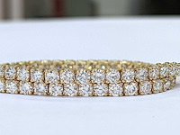 14 karaat geelgouden armband met 6,74 crt. diamant - afbeelding 6 van  10