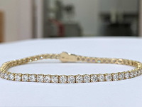 14 karaat geelgouden armband met 6,74 crt. diamant - afbeelding 8 van  10