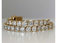 14 karaat geelgouden armband met 8,72 crt. diamant - afbeelding 2 van  11