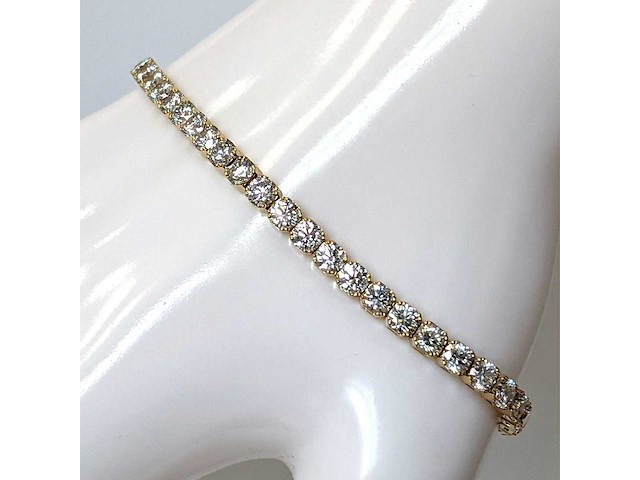 14 karaat geelgouden armband met 8,72 crt. diamant - afbeelding 6 van  11