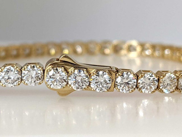 14 karaat geelgouden armband met 8,72 crt. diamant - afbeelding 11 van  11