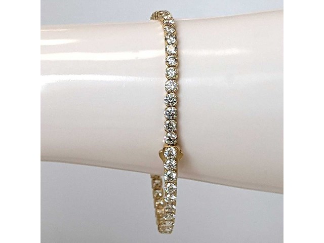 14 karaat geelgouden armband met 8,72 crt. diamant - afbeelding 6 van  11