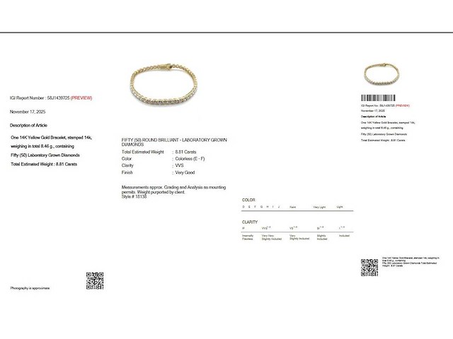 14 karaat geelgouden armband met 8,81 crt. diamant - afbeelding 4 van  11