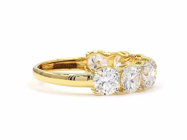 14 karaat geelgouden eeuwigheidsring met 2,74 ct. diamant - afbeelding 3 van  8