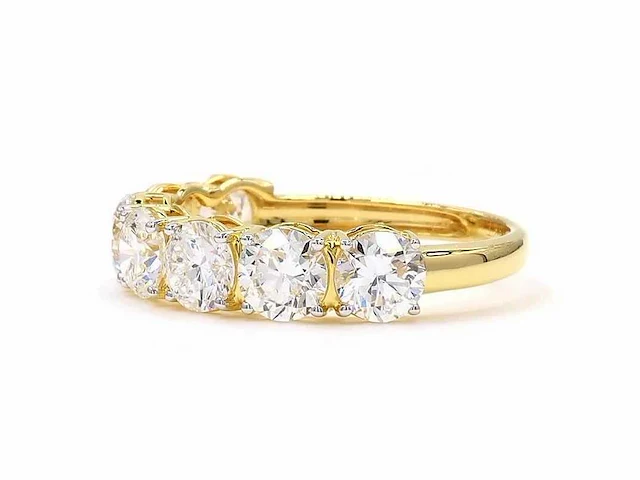 14 karaat geelgouden eeuwigheidsring met 2,74 ct. diamant - afbeelding 4 van  8
