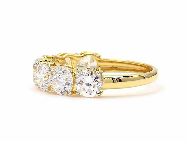 14 karaat geelgouden eeuwigheidsring met 2,74 ct. diamant - afbeelding 6 van  8