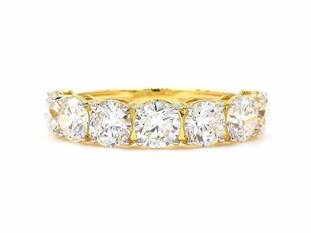 14 karaat geelgouden eeuwigheidsring met 2,74 ct. diamant - afbeelding 7 van  8