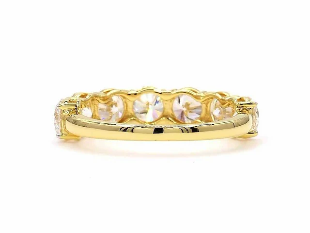14 karaat geelgouden eeuwigheidsring met 2,74 ct. diamant - afbeelding 8 van  8