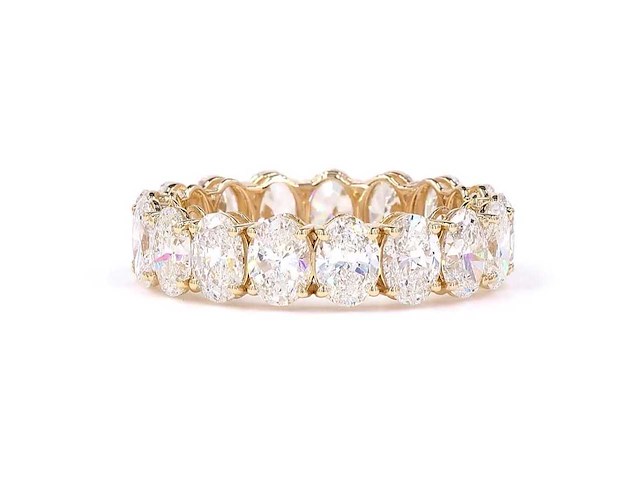 14 karaat geelgouden eeuwigheidsring met 5,50 ct. diamant - afbeelding 1 van  9