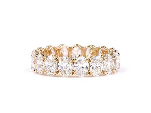 14 karaat geelgouden eeuwigheidsring met 5,50 ct. diamant - afbeelding 3 van  9