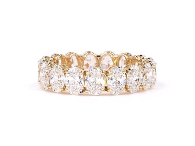 14 karaat geelgouden eeuwigheidsring met 5,50 ct. diamant - afbeelding 9 van  9
