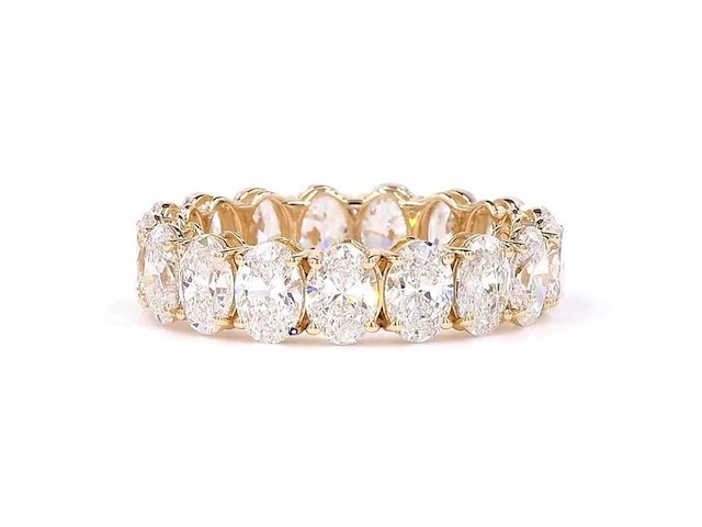 14 karaat geelgouden eeuwigheidsring met 5,50 ct. diamant - afbeelding 4 van  5