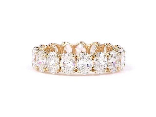14 karaat geelgouden eeuwigheidsring met 5,50 ct. diamant - afbeelding 5 van  5