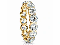 14 karaat geelgouden eeuwigheidsring met 7,15 ct. diamant