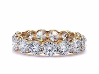 14 karaat geelgouden eeuwigheidsring met 7,15 ct. diamant - afbeelding 3 van  8