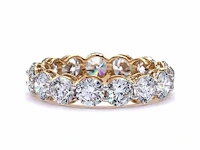 14 karaat geelgouden eeuwigheidsring met 7,15 ct. diamant - afbeelding 7 van  8