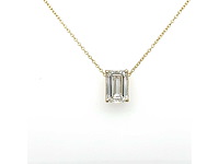 14 karaat geelgouden halsketting met 3,08 ct. diamant - afbeelding 1 van  6
