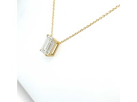 14 karaat geelgouden halsketting met 3,08 ct. diamant - afbeelding 4 van  6