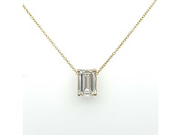 14 karaat geelgouden halsketting met 3,08 ct. diamant - afbeelding 6 van  6
