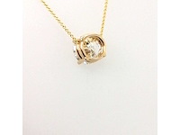 14 karaat geelgouden ketting met 2,54 ct. diamant - afbeelding 4 van  5