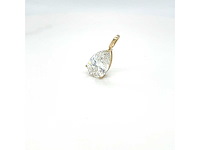 14 karaat geelgouden kettinghanger met 1,08 ct. diamant - afbeelding 3 van  7