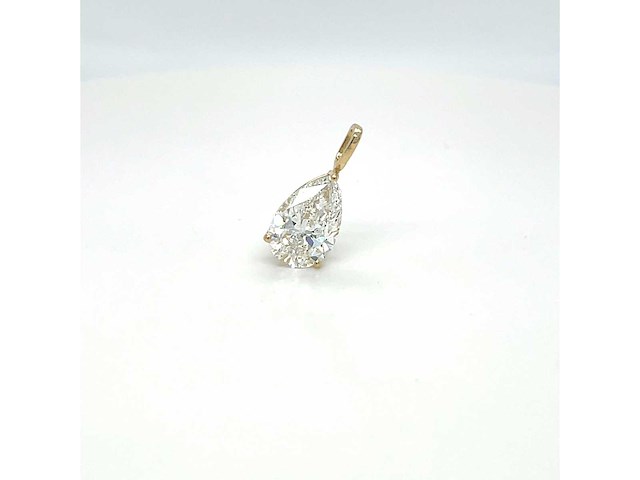 14 karaat geelgouden kettinghanger met 1,08 ct. diamant - afbeelding 5 van  7