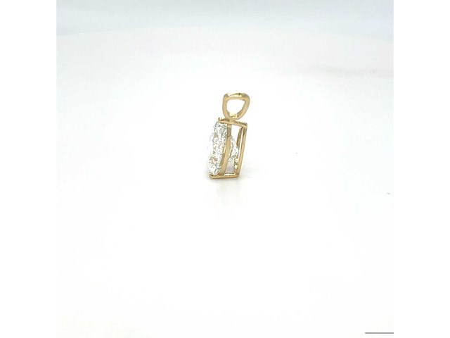 14 karaat geelgouden kettinghanger met 1,08 ct. diamant - afbeelding 6 van  7