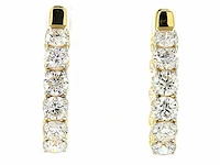 14 karaat geelgouden oorringen met 4,12 ct. diamant - afbeelding 3 van  5