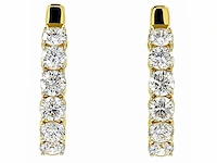 14 karaat geelgouden oorringen met 4,12 ct. diamant - afbeelding 5 van  5