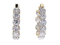 14 karaat geelgouden oorringen met 5,04 ct. diamant - afbeelding 1 van  5