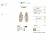 14 karaat geelgouden oorringen met 5,20 ct. diamant - afbeelding 2 van  9