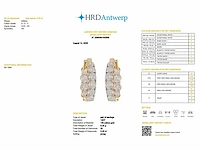 14 karaat geelgouden oorringen met 5,30 ct. diamant - afbeelding 2 van  8