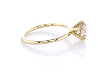 14 karaat geelgouden ring met 1,01 ct. natuurlijke diamant - afbeelding 5 van  7