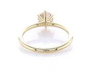 14 karaat geelgouden ring met 1,01 ct. natuurlijke diamant - afbeelding 7 van  7