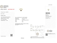 14 karaat geelgouden ring met 1,01 ct. natuurlijke diamant - afbeelding 2 van  7