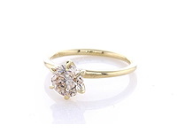 14 karaat geelgouden ring met 1,01 ct. natuurlijke diamant - afbeelding 4 van  7