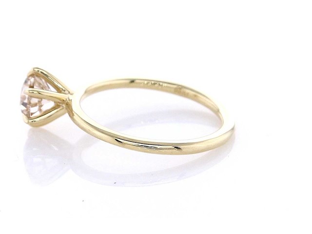 14 karaat geelgouden ring met 1,01 ct. natuurlijke diamant - afbeelding 6 van  7