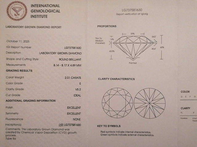 14 karaat geelgouden ring met 2,01 caraat diamant - afbeelding 2 van  6