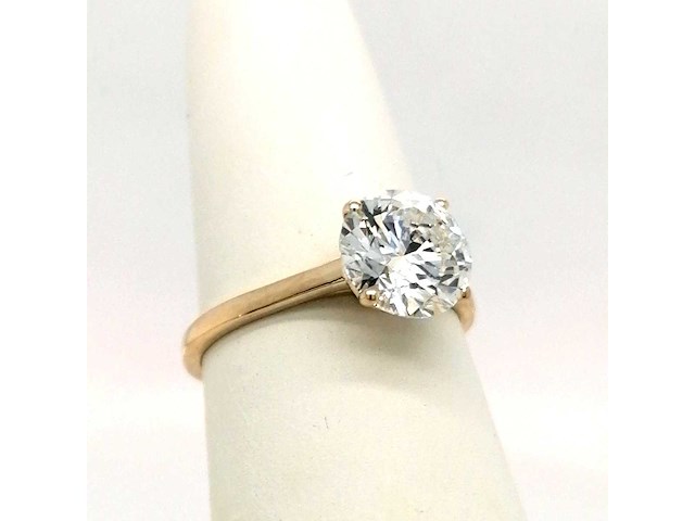 14 karaat geelgouden ring met 2,01 caraat diamant - afbeelding 3 van  6