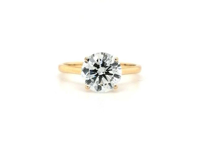 14 karaat geelgouden ring met 2,01 caraat diamant - afbeelding 4 van  6