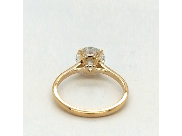 14 karaat geelgouden ring met 2,01 caraat diamant - afbeelding 6 van  6