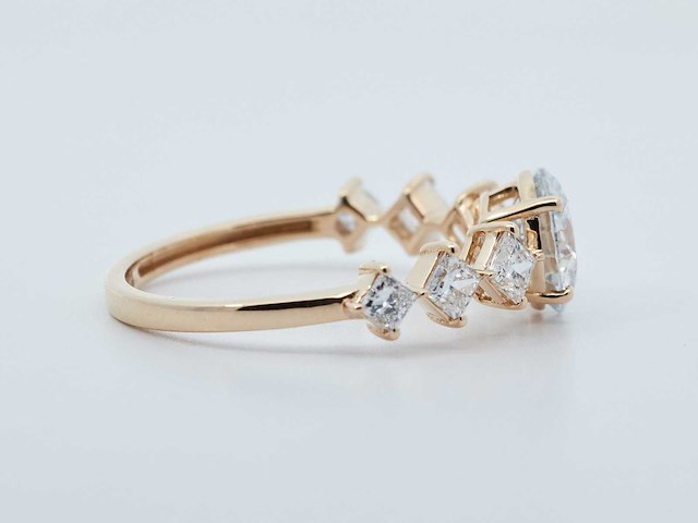 14 karaat geelgouden ring met 2,11 crt diamant - afbeelding 4 van  7
