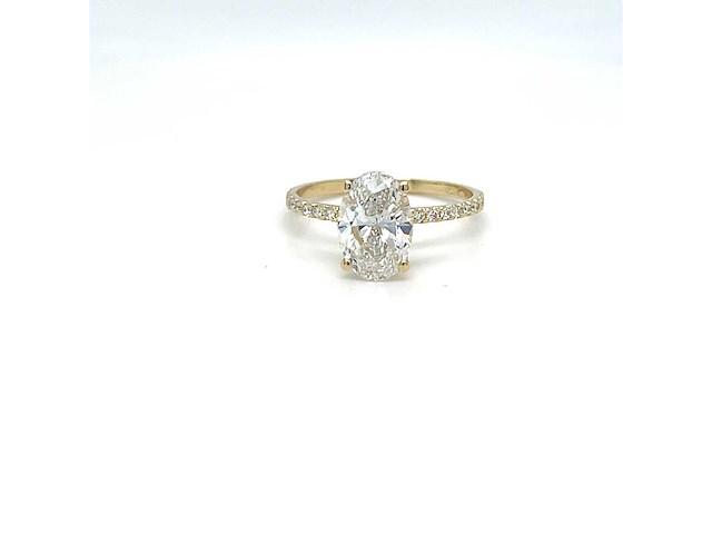 14 karaat geelgouden ring met 2,12 ct. diamant - afbeelding 6 van  6