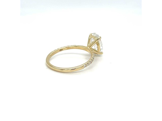14 karaat geelgouden ring met 2,12 ct. diamant - afbeelding 2 van  2