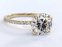 14 karaat geelgouden ring met 2,19 ct. diamant - afbeelding 2 van  4