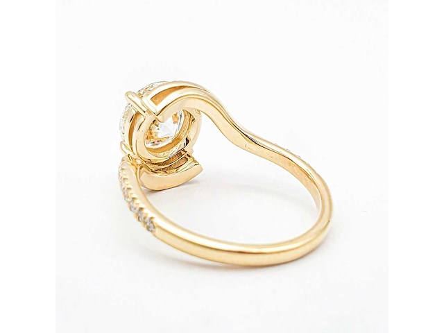 14 karaat geelgouden ring met 2,42 ct. diamant - afbeelding 2 van  11