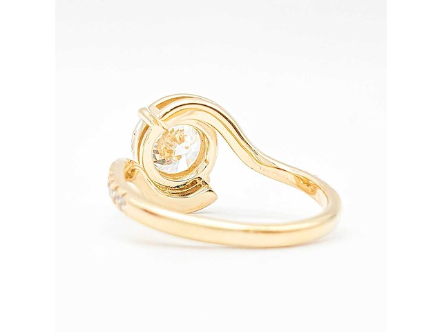 14 karaat geelgouden ring met 2,42 ct. diamant - afbeelding 3 van  11