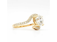 14 karaat geelgouden ring met 2,42 ct. diamant - afbeelding 9 van  12