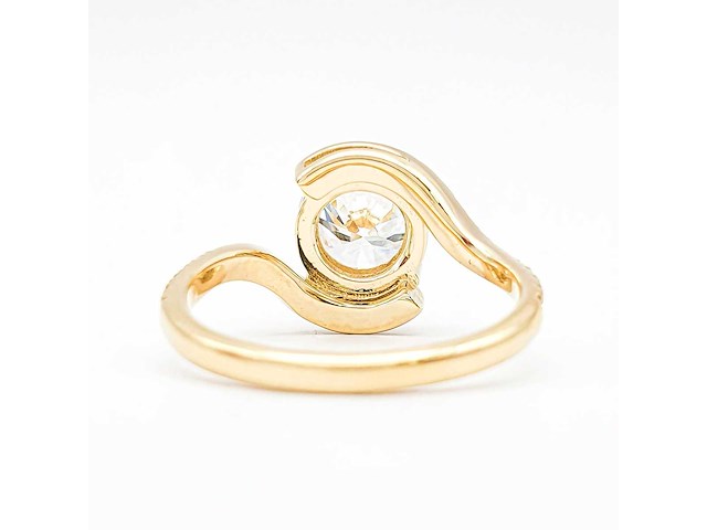 14 karaat geelgouden ring met 2,42 ct. diamant - afbeelding 3 van  12